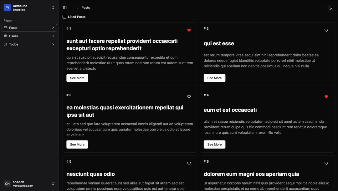 Json Placeholder UI